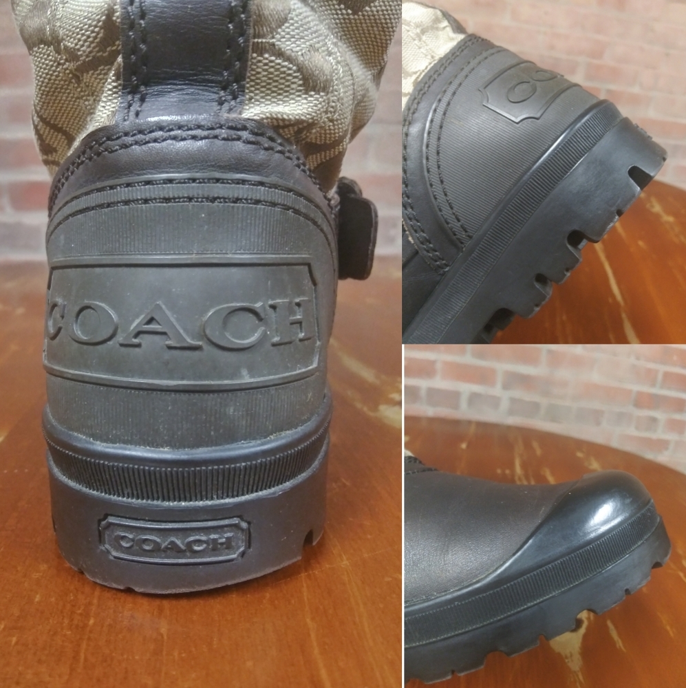 Coach | 'Holloway' Signature Print Fur Lined Boot - Picture 4 of 9